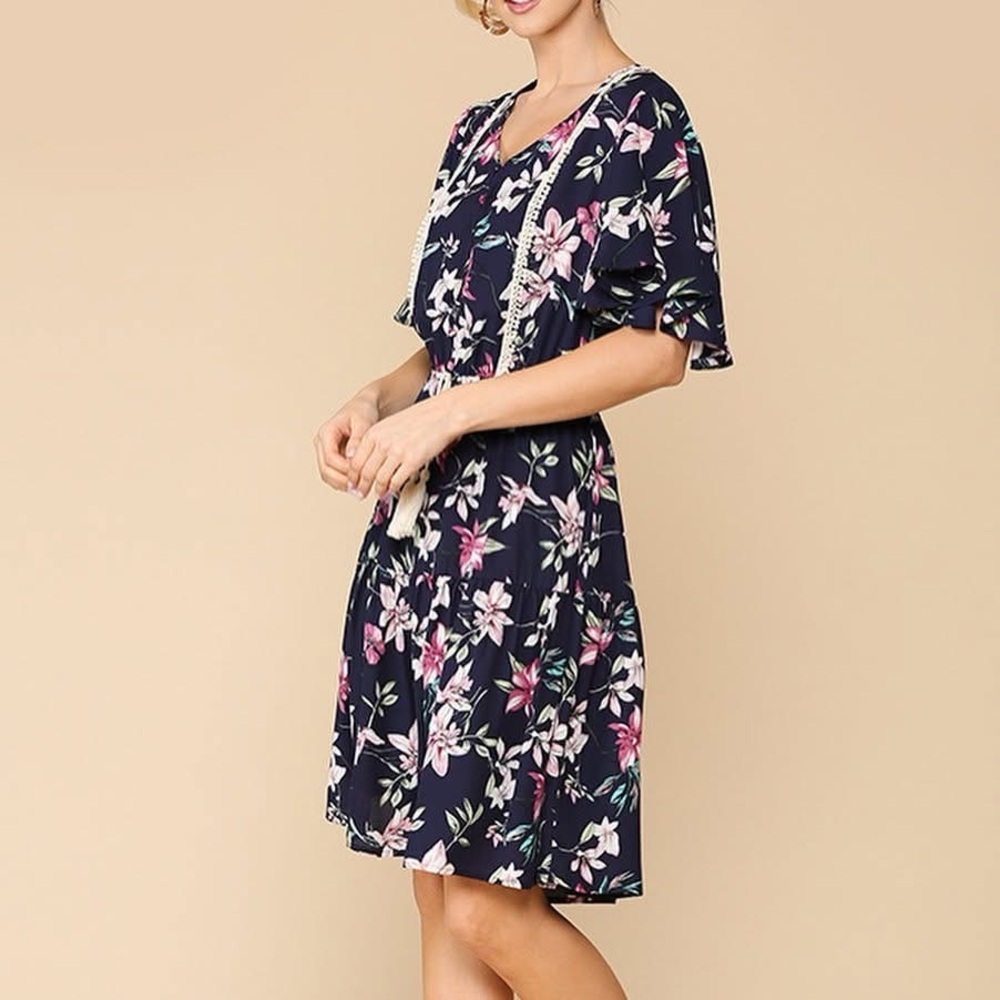 Floral Navy Dress